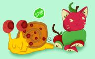 apple artist:ThatRandomAlix cat digital_art game:weird_ai pizza snail streamer:vinny // 1794x1134 // 570.7KB