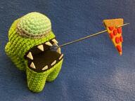 artist:misnova crochet game:Among_Us pizza streamer:vinny // 1089x816 // 402.7KB