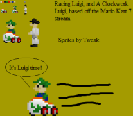 a_clockwork_orange artist:tweakth game:mario_kart_7 green luigi pixel_art // 346x302 // 8.7KB