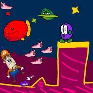 Hog artist:RidleyBoi doodle_dip game:mario's_mystery_meat sponge streamer:vinny // 1080x1080 // 242.6KB