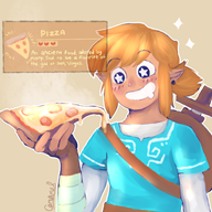 game:the_legend_of_zelda_breath_of_the_wild link pizza streamer:vinny // 2000x2000 // 2.3MB