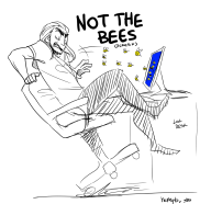 artist:honeybits bees game:metal_gear_solid_3 streamer:joel // 1315x1279 // 452.1KB