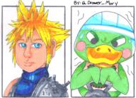 artist:Drawer_Mary cloud_strife game:animal_crossing_new_horizons game:final_fantasy_vii_remake scoot streamer:vinny // 1896x1361 // 3.6MB