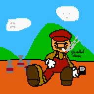 artist:8bitbeetle bit mario streamer:vinny // 413x412 // 28.9KB