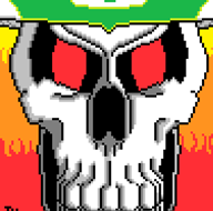 pixel skull streamer:joel // 1502x1491 // 16.8KB