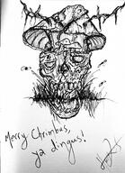 artist:SatansLittleLoveboy christmas mushroom streamer:joel vargskelethor // 925x1280 // 221.5KB