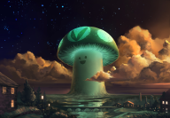 artist:skylined glow landscape mushroom streamer:vinny vineshroom // 2000x1386 // 1.3MB