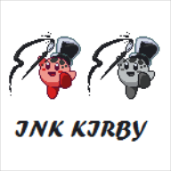 artist:morteriser game:kirby_triple_deluxe kirby pixel_art sprite // 150x150 // 3.7KB