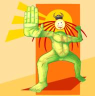 GAME:ULTRAKILL artist:robopuff character:fren character:sisyphus_prime crossover streamer:joel // 714x720 // 300.5KB