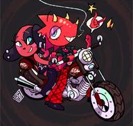artist:stu4u cherry flick game:animal_crossing motorcycle red_vox streamer:vinny // 1219x1147 // 830.9KB