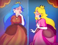artist:Lux_Strider corruptions game:super_mario_all-stars princess_bleach princess_peach streamer:vinny // 629x487 // 265.1KB