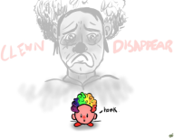 artist:defridgerator clown game:kirby_triple_deluxe kirby streamer:vinny // 500x400 // 59.3KB