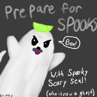 artist:smittymcgrotsmeat ghost horror_week seal spooky streamer:limes // 800x800 // 176.8KB