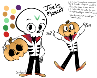 mascot pumpkin skeleton streamer:joel // 900x722 // 301.1KB