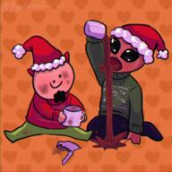 artist:ayanathedork christmas fren gnorts holiday hot_choccy streamer:joel streamer:vinny // 929x930 // 1006.5KB