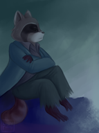 artist:LogicalLoony game:the_raccoon_that_lost_his_shape streamer:vinny // 746x1000 // 460.6KB
