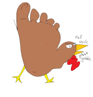 artist:pishlips streamer:dorb thanksgiving turkey // 584x602 // 9.8KB