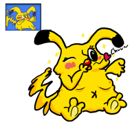 artist:pishlips game:pokemon_art_academy pikachu pokemon streamer:dorb // 836x832 // 328.8KB
