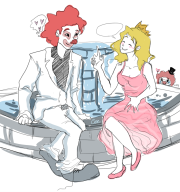 artist:cee clown clown_lady game:tomodachi_life princess_peach streamer:vinny // 1128x1200 // 705.1KB