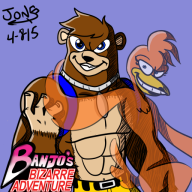 artist:jonbimk21 banjo game:banjo-tooie jojo's_bizarre_adventure kazooie streamer:umjammerjenny // 512x512 // 242.1KB