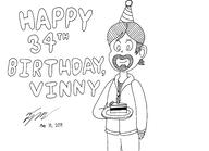 artist:vinchvolt birthday birthday_cake cake candle streamer:vinny // 2500x1811 // 487.3KB