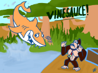 artist:defridgerator game:donkey_kong_country_tropical_freeze streamer:vinny yellow_shark // 800x600 // 218.1KB