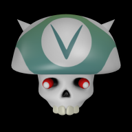 3d mushroom skull spooky streamer:joel vinesauce // 810x810 // 140.9KB