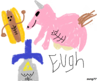 artist:aung77 game:game_&_wario hotdog legend_of_zelda master_sword miiverse_sketch muscles streamer:vinny unicorn // 900x750 // 115.8KB