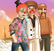artist:e404 clown clown_lady game:tomodachi_life sponge streamer:vinny vinesauce // 1000x945 // 275.9KB