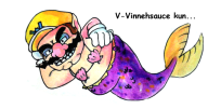 artist:gwoopington game:tomodachi_life mermaid streamer:vinny wario // 640x338 // 200.6KB
