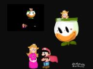 artist:salmiakki clown_copter corruptions game:super_mario_world mario princess_peach streamer:vinny // 1968x1462 // 697.2KB