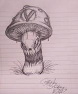 artist:intimiducker demon mushroom paper skeleton streamer:joel // 1732x2085 // 3.3MB