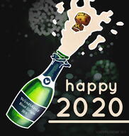artist:somerepulsiveimp new_year streamer:vinny vineshroom wine // 1888x1990 // 1.2MB