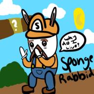 artist:JustJedi game:mario+rabbids rabbid_sponge sponge streamer:vinny why // 2000x2000 // 591.6KB