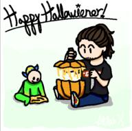 Halloween artist:AtlasK happy_halloween pumpkin streamer:joel vargFren // 1000x990 // 69.3KB