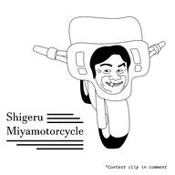 Shigeru_Miyamotorcycle artist:Oktayey game:paper_mario_the_origami_king motorcycle shigeru_miyamoto streamer:vinny // 2400x2400 // 73.3KB