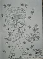 artist:Dipshit_Jezus drawn_on_paper nutboy paper raining streamer:vinny umbrella vinesauce vineshroom walking // 1487x2048 // 400.7KB