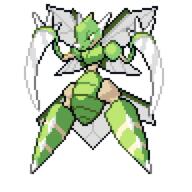 artist:myela bug game:pokemon_infinite_fusion pixel_art pokemon_fusion scythelord scyther sprite streamer:joel wailord // 288x288 // 7.1KB