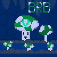 animated brb streamer:vinny vineshroom // 700x700 // 479.6KB