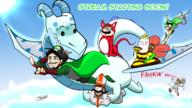 alpaca artist:penken cling_on dominic dragon game:miitopia gordon_ramsay hotel_mario speed_luigi sponge streamer:vinny // 1303x733 // 602.4KB